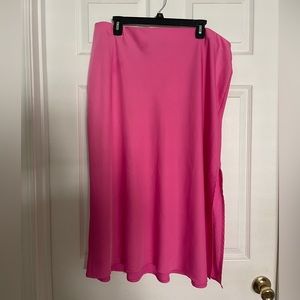 A New Day (Target) Pink Silk Slit Long Skirt - XXL